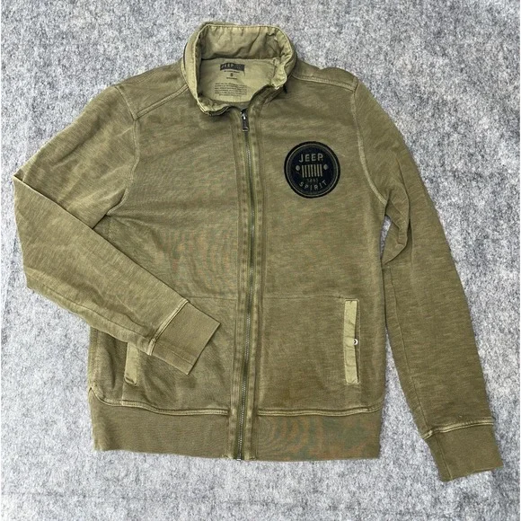 Jeep Spirit Zip Hooded Jacket Small Full Zip, Large Logo Stitching (2U-12) - Picture 2 of 11